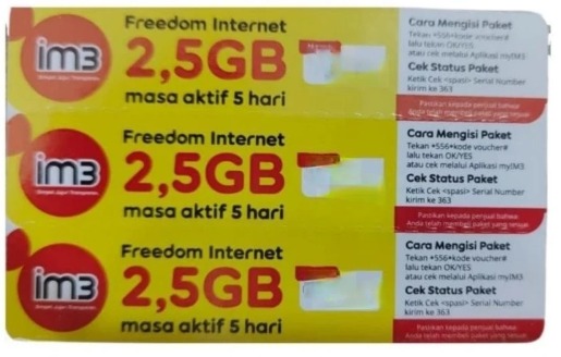 Voucher 2.5gb 5Hari